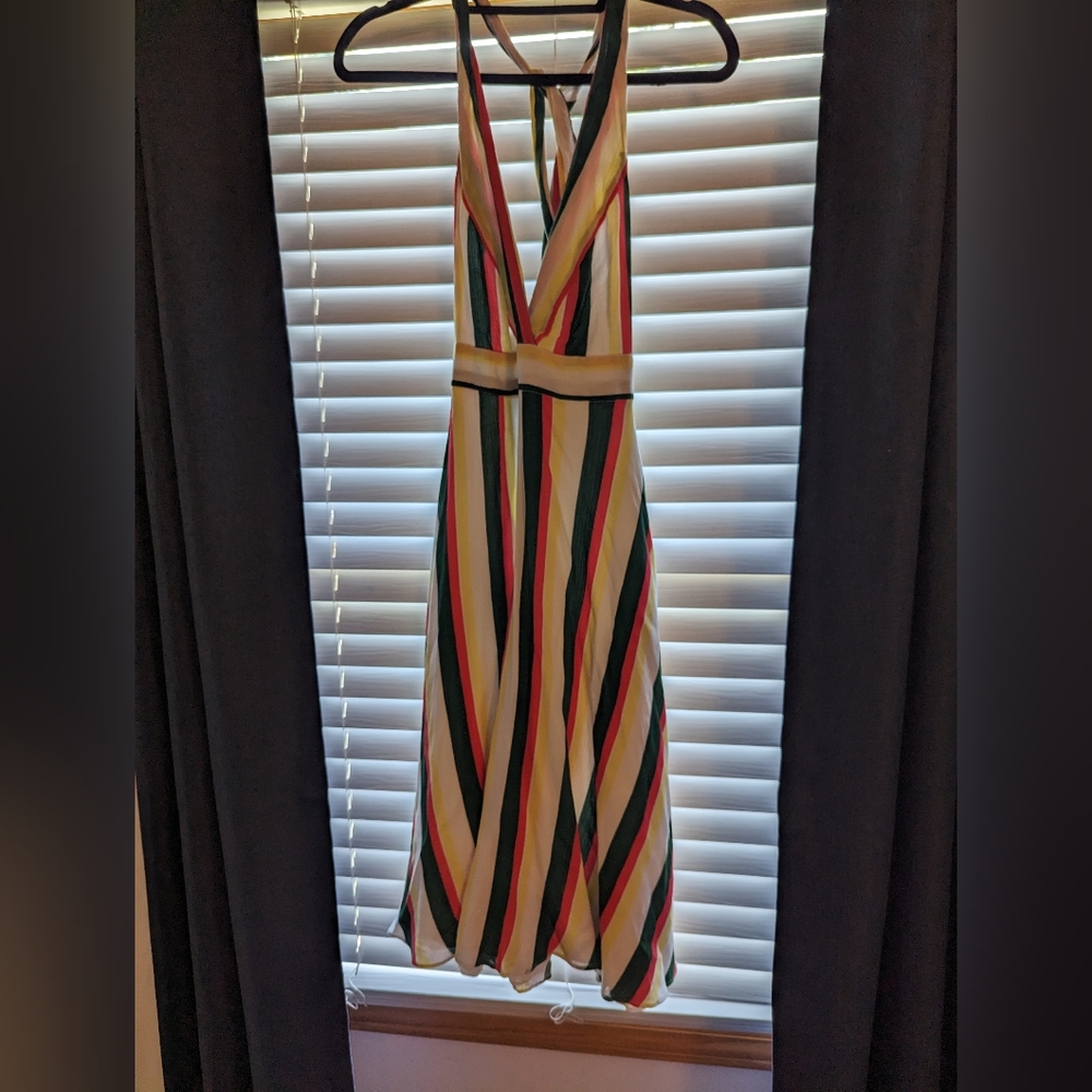 Striped midi dress